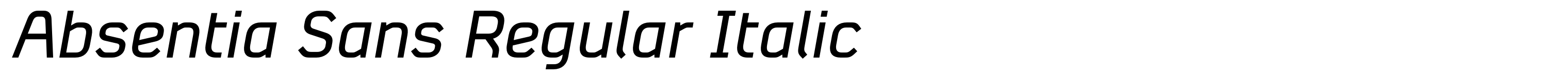 Absentia Sans Regular Italic